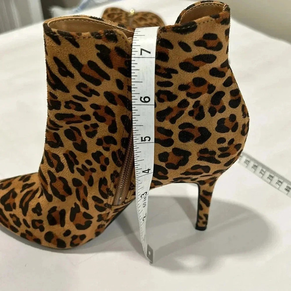 Zigi Soho Savida Leopard Print Faux Suede Ankle Boot Stiletto Zipper - Picture 8 of 8